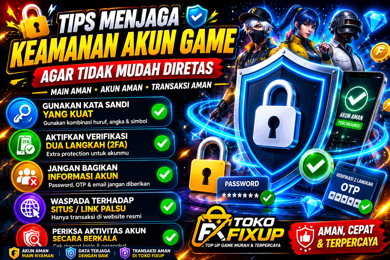 TIPS MENJAGA KEAMANAN AKUN GAME AGAR TIDAK MUDAH DIRETAS