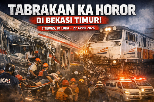 kejadian kecelakaan kereta api terbaru di Indonesia (April 2026)