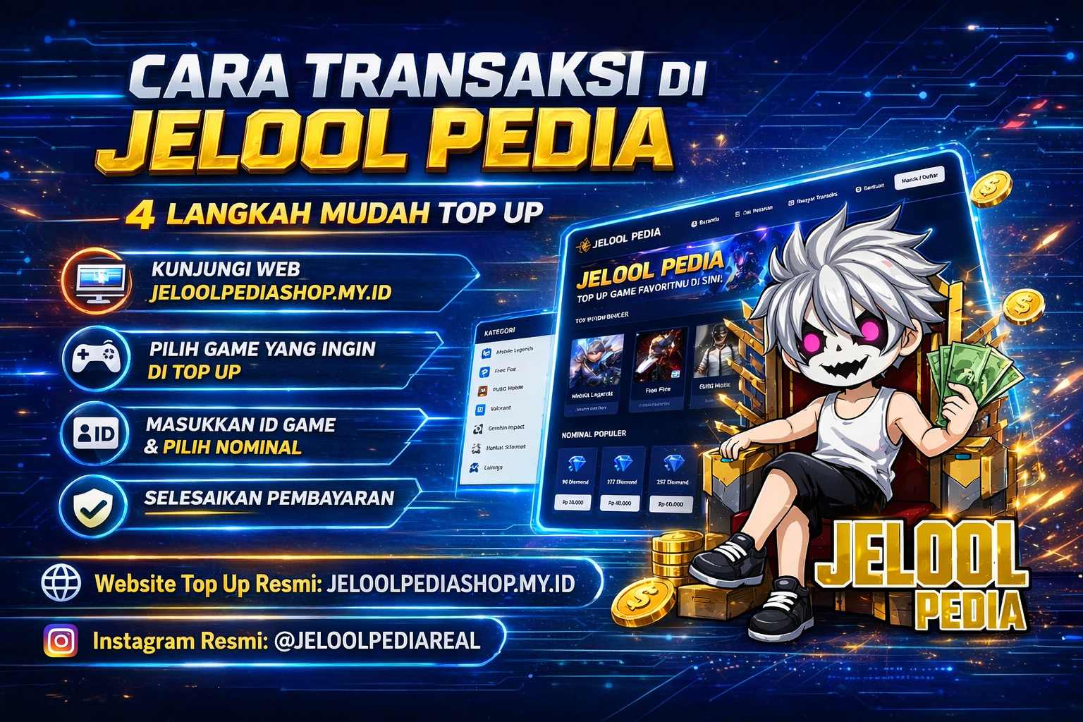 Cara transaksi di Jelool Pedia