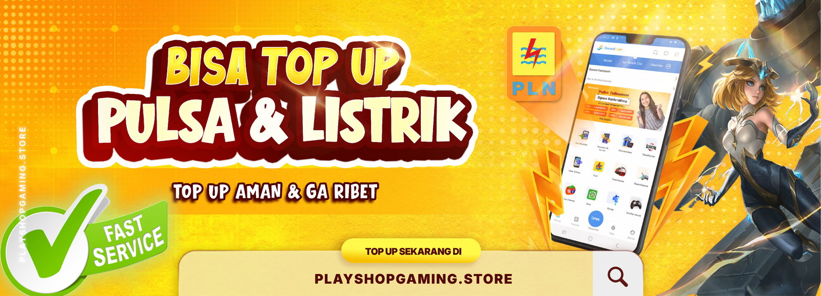 Topup token listrik & pulsa