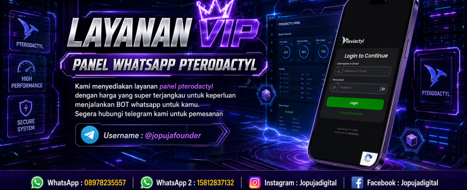 PANEL PTERODACTYL - Layanan BOT Whatsapp #1