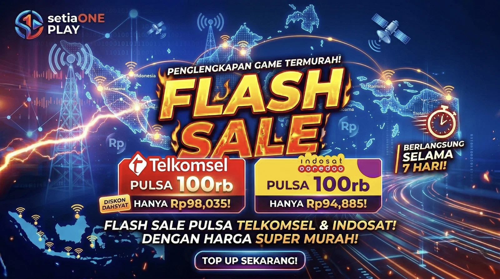 Diskon Top Up Pulsa Telkomsel dan Indosat Murah FLASH SALE