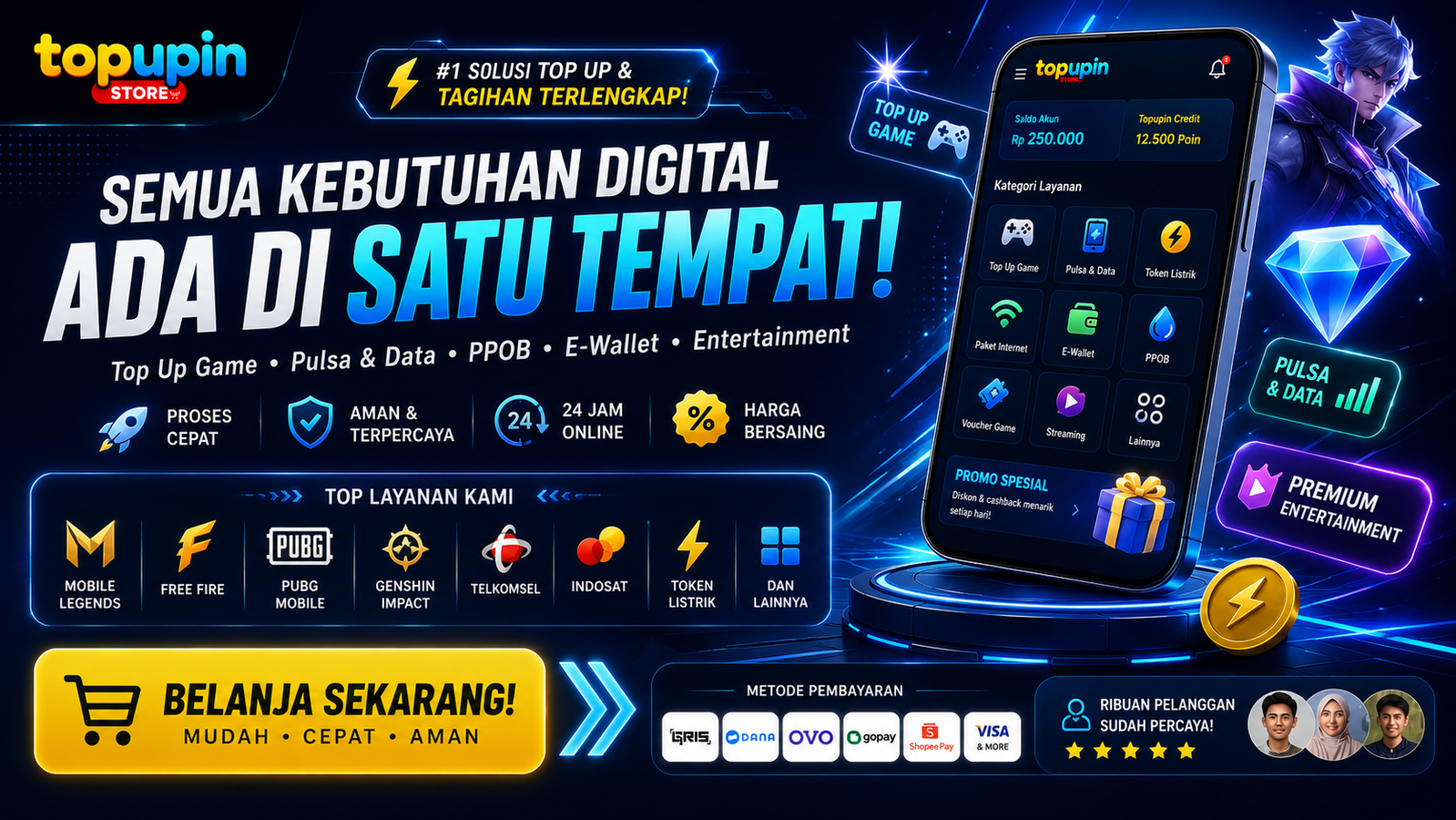 TOP UP LENGKAP CEPAT & MURAH 🔥