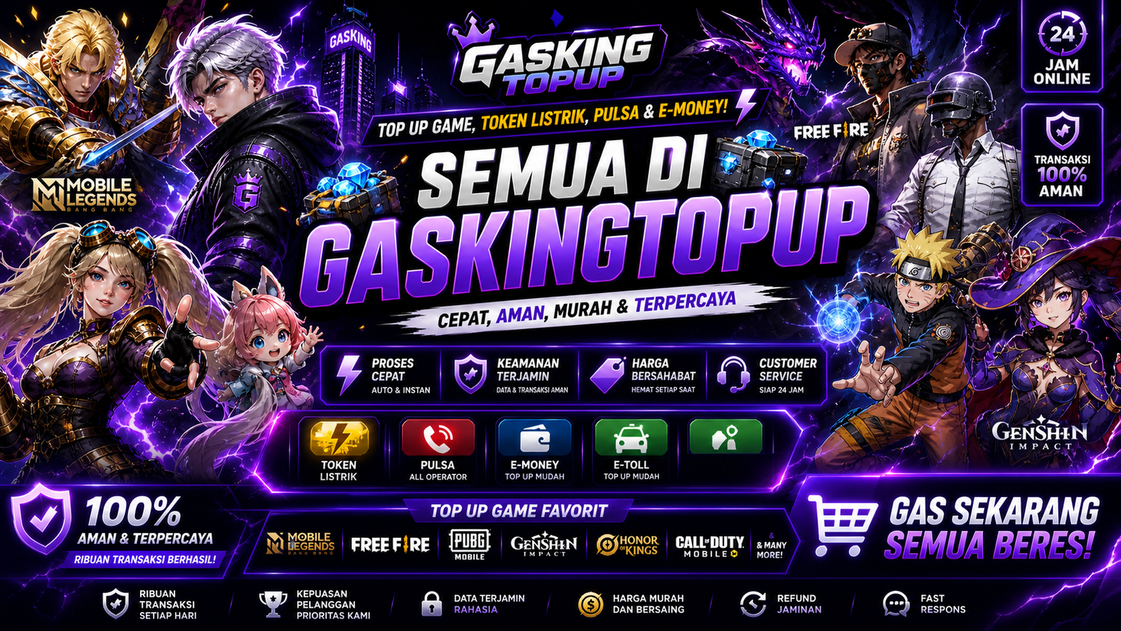 HANDLE TAGIHAN MU LEWAT GASKINGTOPUP