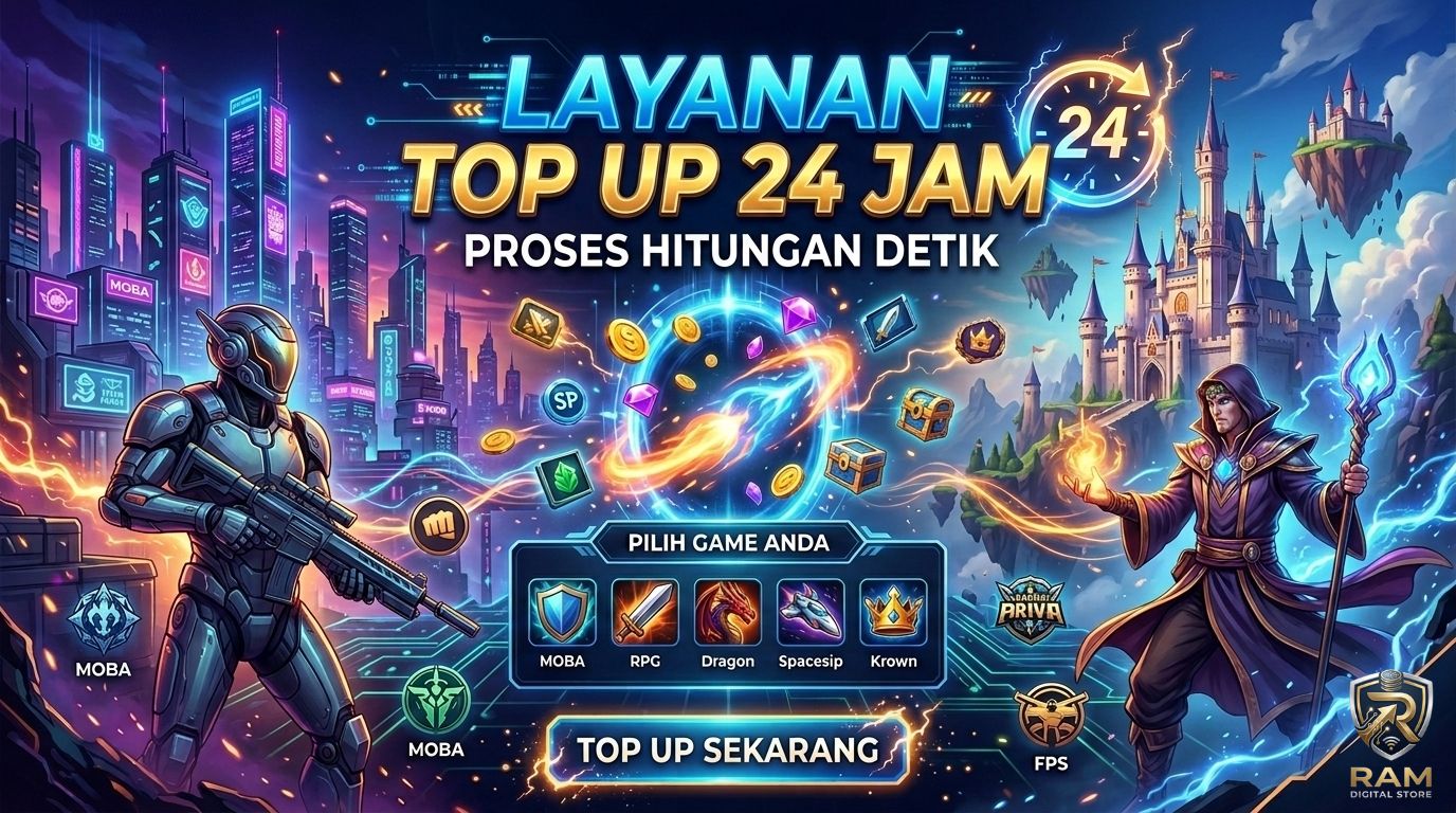 Layanan top up 24 jam proses hitungan detik