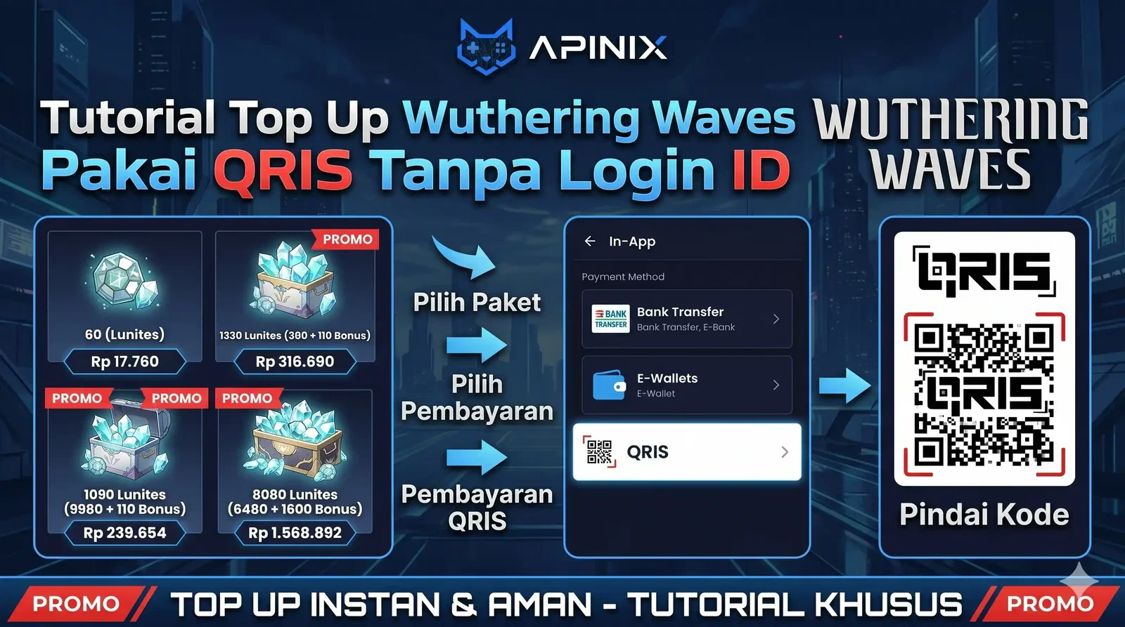 Tutorial Top Up Wuthering Waves Pakai QRIS Tanpa Login ID