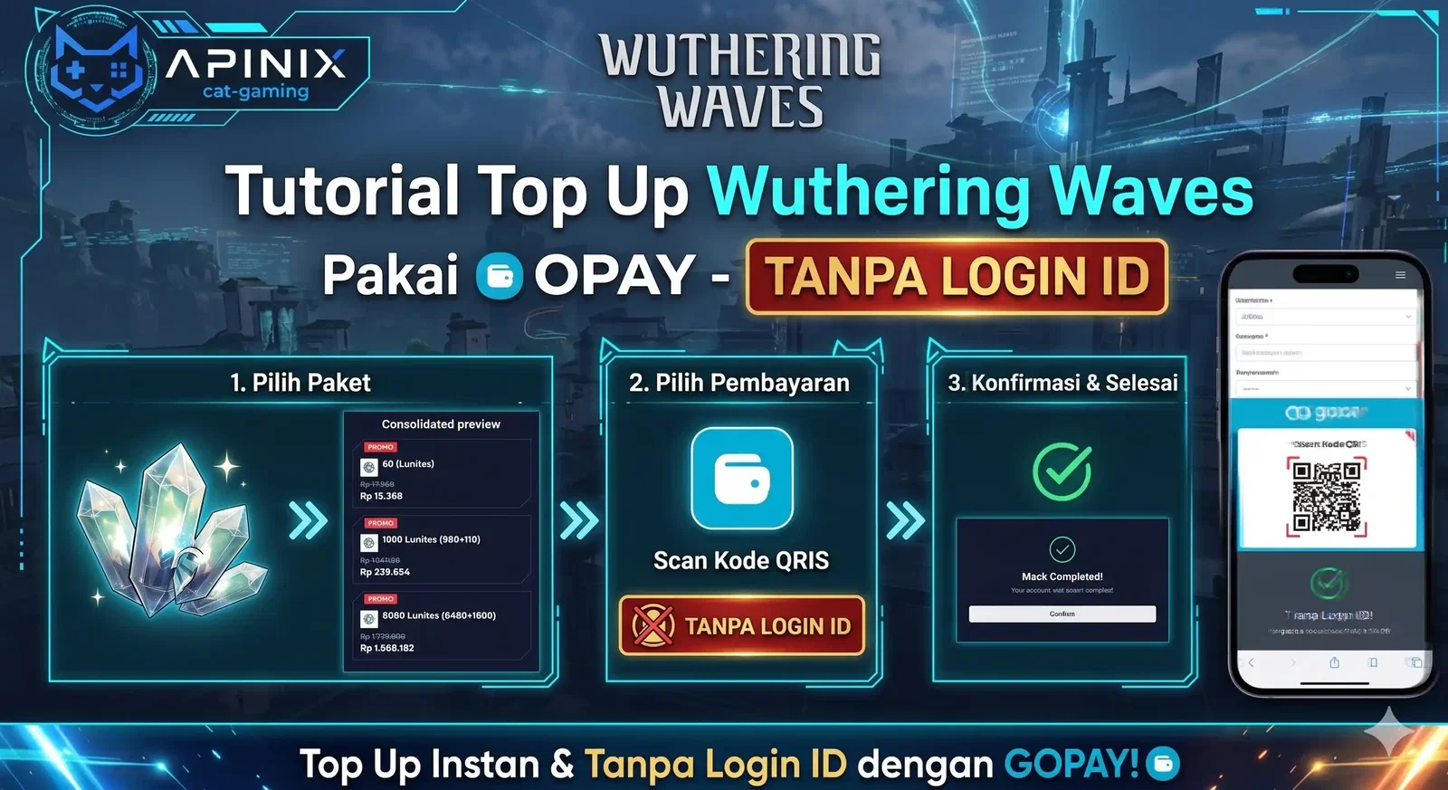 Tutorial Top Up Wuthering Waves Pakai GoPay Tanpa Login ID