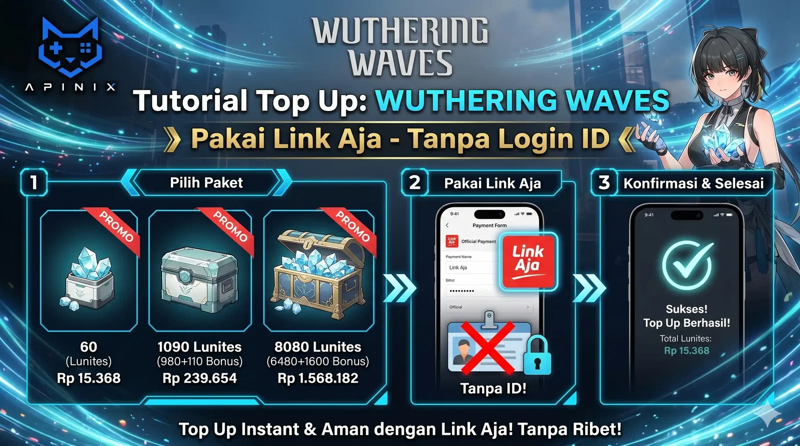Tutorial Top Up Wuthering Waves Pakai LinkAja: Tanpa Login ID