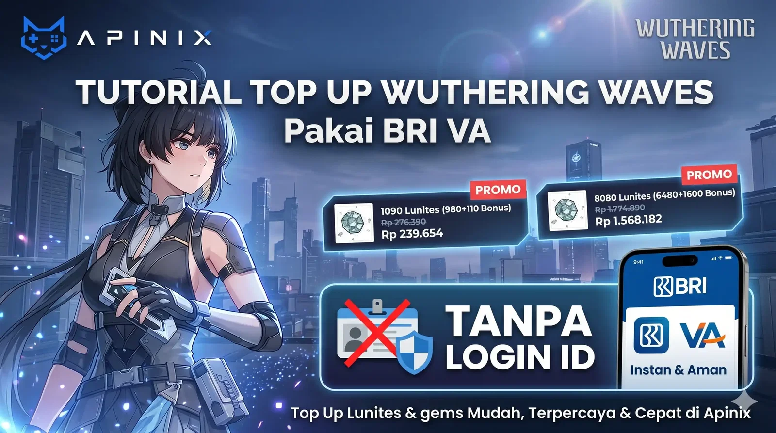 Tutorial Top Up Wuthering Waves Pakai BRI VA Tanpa Login ID