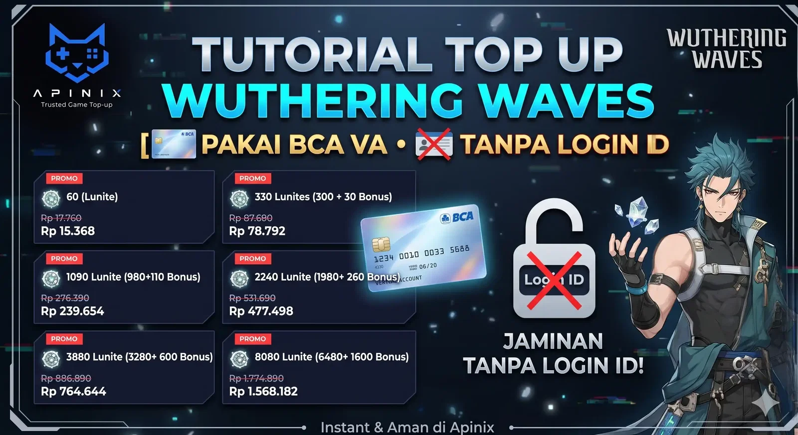 Tutorial Top Up Wuthering Waves Pakai BCA VA Tanpa Login ID