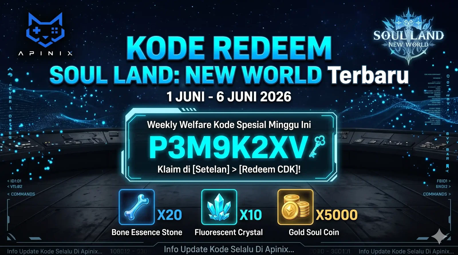 Kode Redeem Soul Land New World Terbaru 1 Juni - 6 Juni 2026