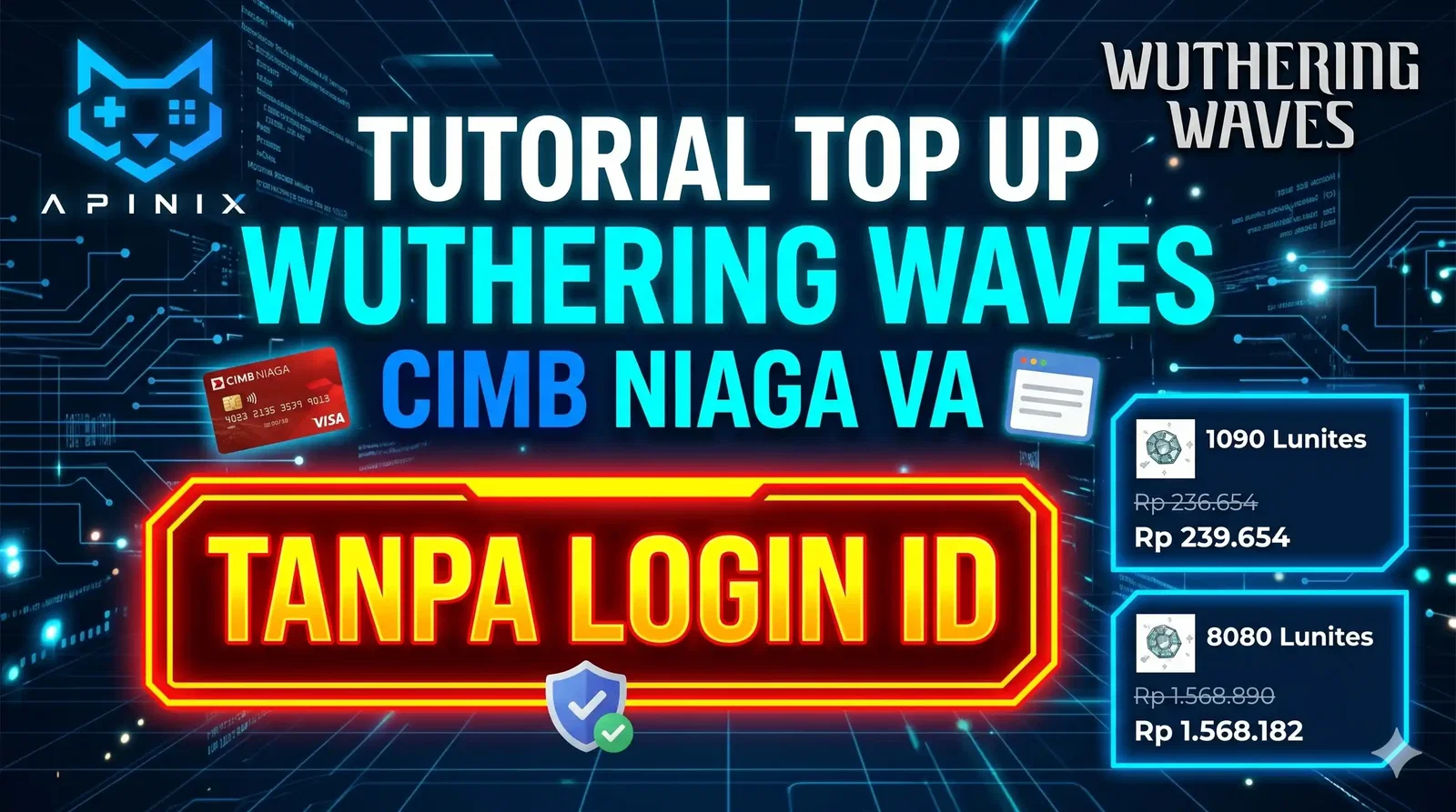 Tutorial Top Up Wuthering Waves Pakai CIMB Niaga VA Tanpa Login ID