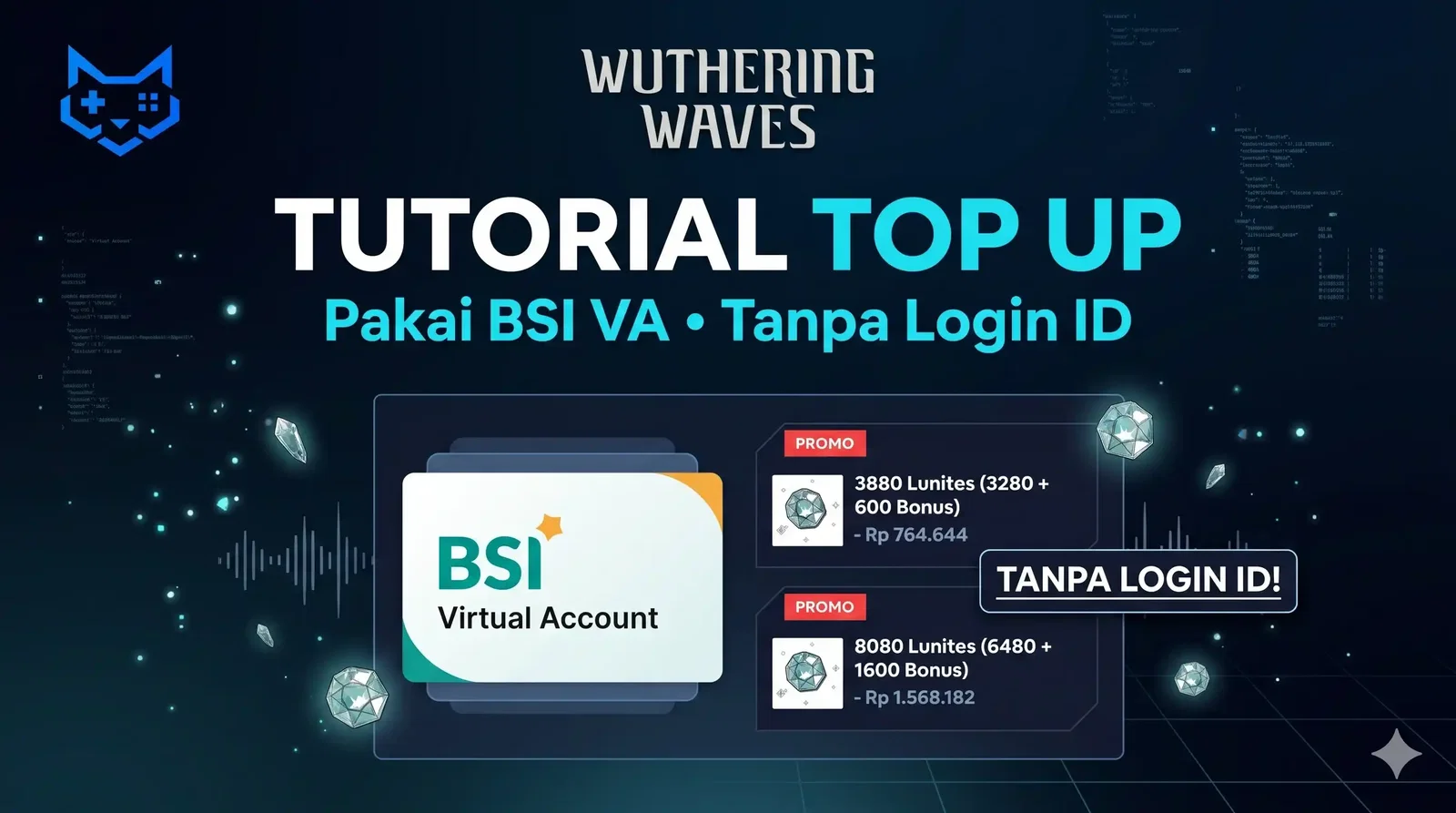Tutorial Top Up Wuthering Waves Pakai BSI VA Tanpa Login ID