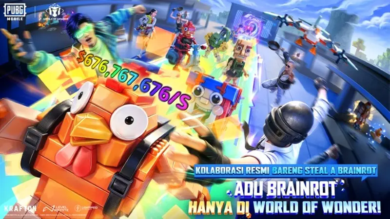 Mode Brainrot Royale: Kolaborasi Epik PUBG Mobile x Do Big Studios di World of Wonder