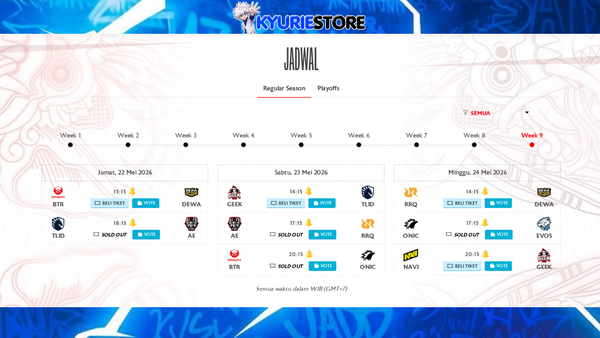 Jadwal Pertandingan Mobile Legends Hari Ini: Jumat, 22 Mei 2026