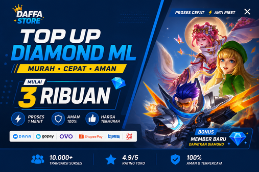 Cara Top Up Diamond Mobile Legends Mudah & Murah di Daffa Store