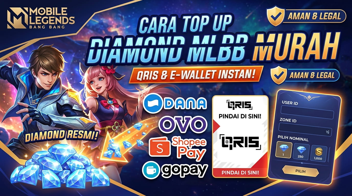 Cara Top Up Diamond Mobile Legends Murah via QRIS & E-Wallet