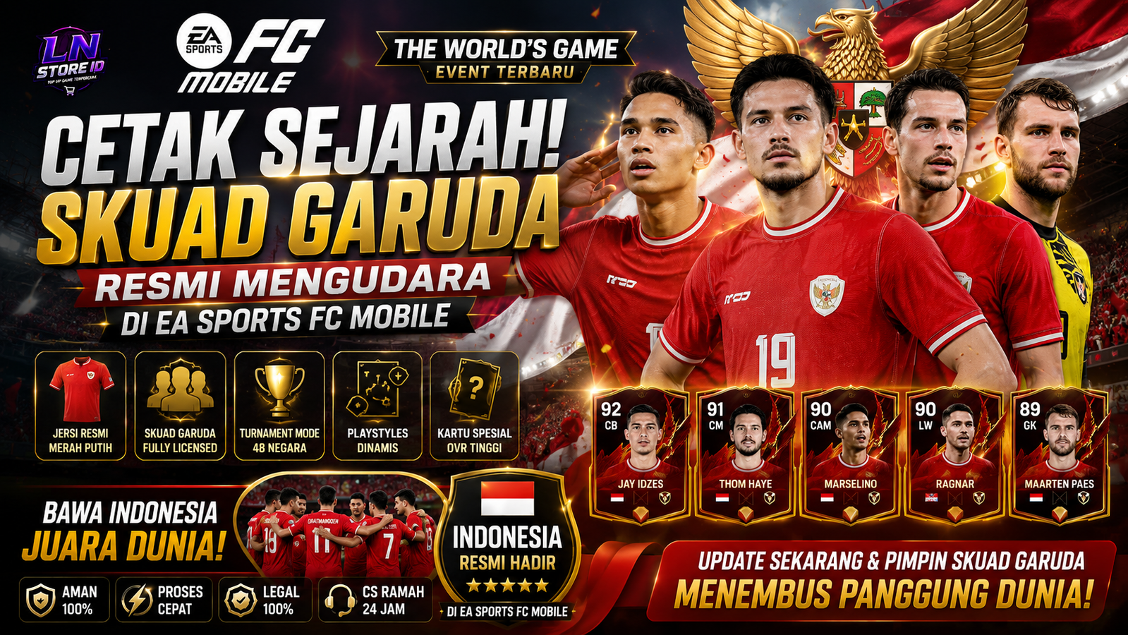 Cetak Sejarah! Skuad Garuda Resmi Mengudara di Event Terbaru EA SPORTS FC Mobile