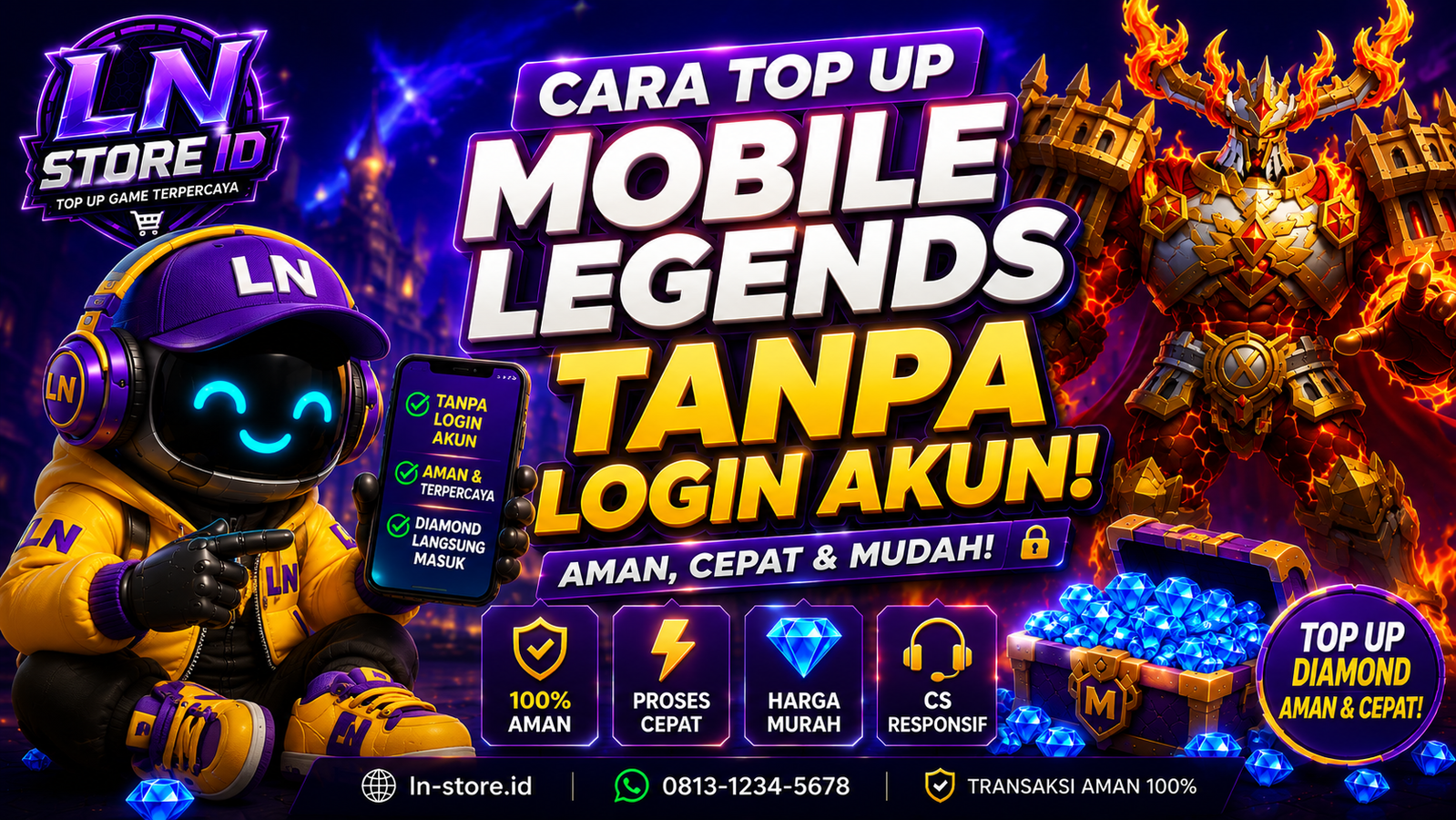 Cara Top Up Mobile Legends Tanpa Login Akun, Aman dan Cepat (Panduan 2026)