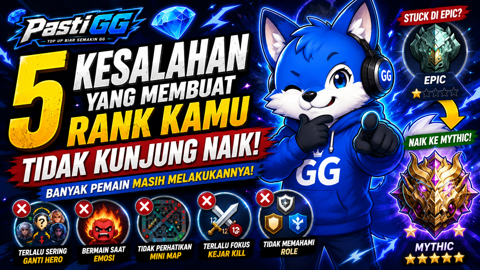 5 Kesalahan yang Membuat Rank Mobile Legends Tidak Kunjung Naik