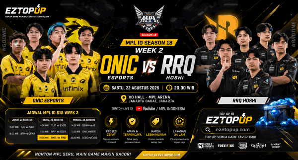 Jadwal MPL ID S18 Week 2: ONIC vs RRQ Hoshi, Lengkap dengan Jadwal dan Cara Nonton