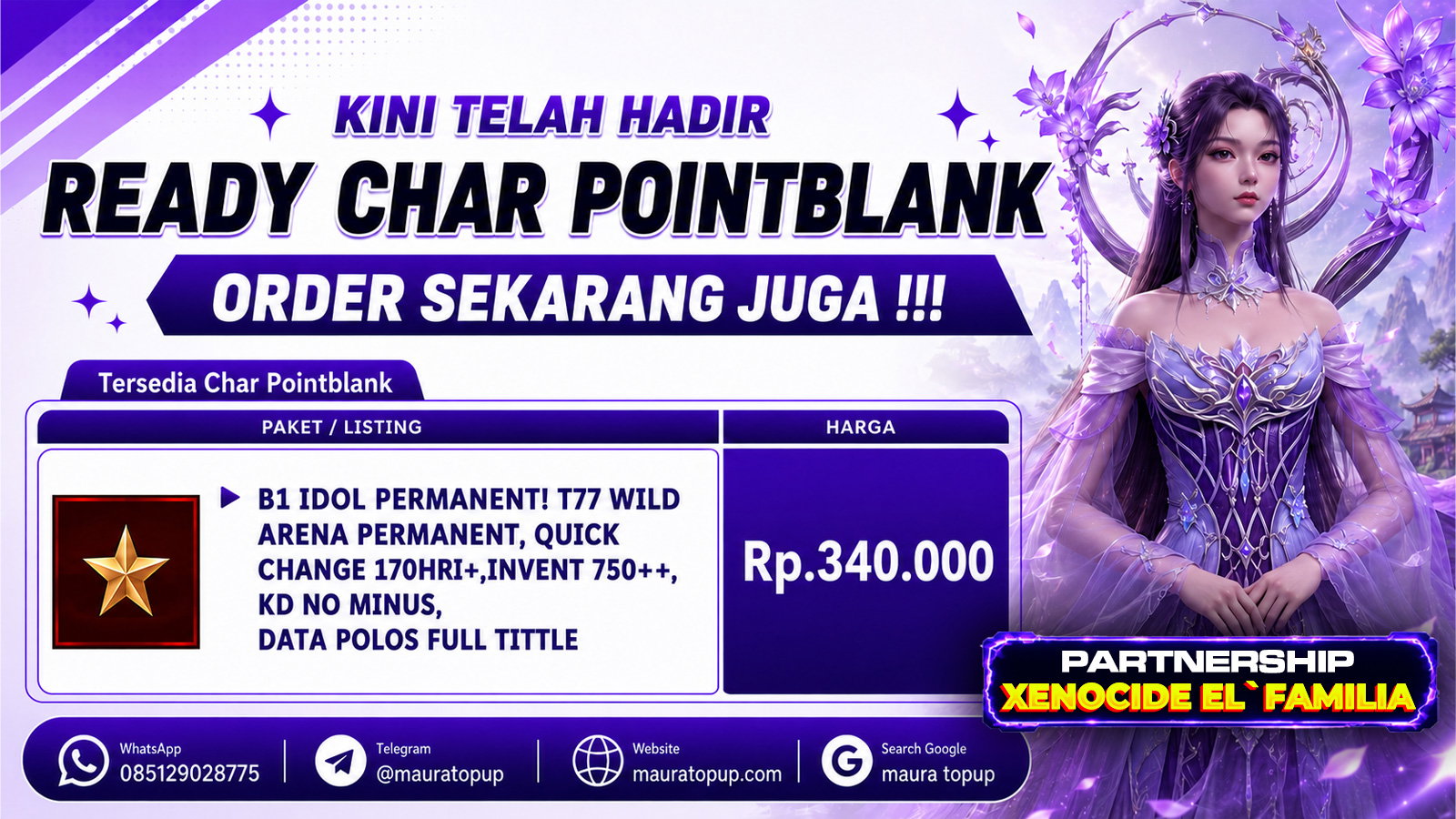 3. CHAR POINTBLANK B1 IDOL PERMANENT! T77 WILD ARENA PERMANENT, BY MauraTopup !!!
