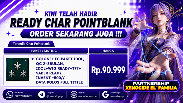 2. CHAR POINTBLANK COLONEL FC PAKET IDOL, QC 2-3BULAN, IDOL+WIG , BY MauraTopup !!!
