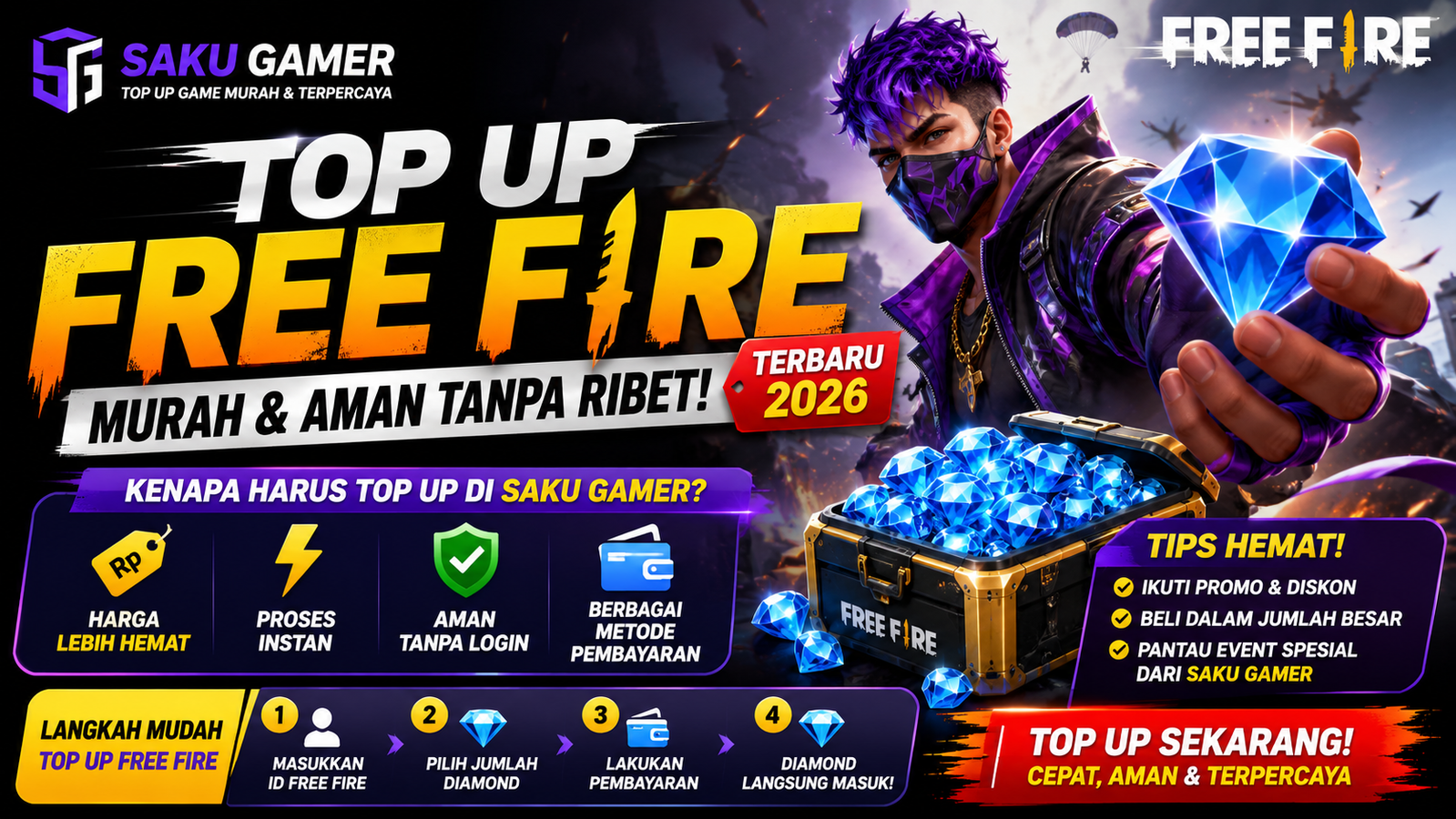 Top Up Free Fire Murah dan Aman Tanpa Ribet (Terbaru 2026)