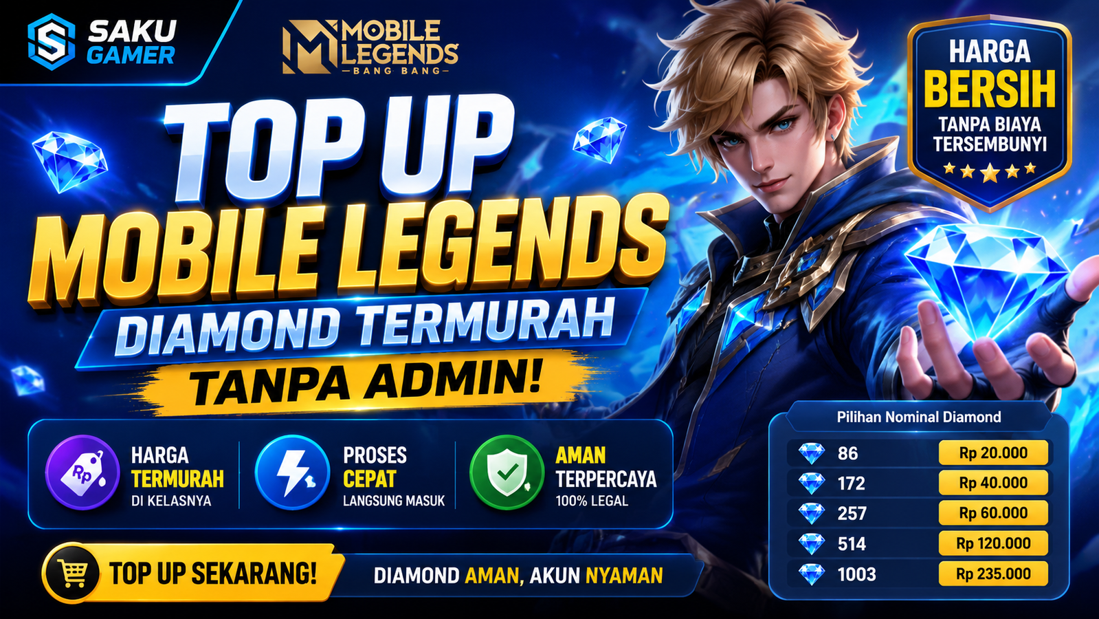 Top Up Mobile Legends Diamond Termurah Tanpa Admin