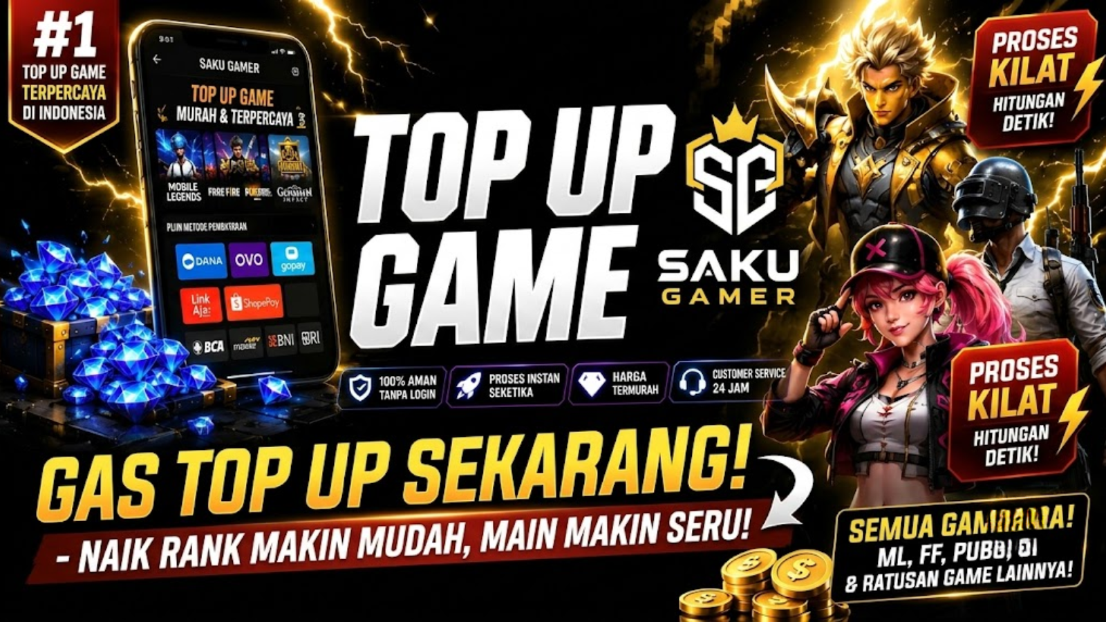 TOP UP GAME MURAH, CEPAT & TERPERCAYA โ TEMPAT TOP UP TERBAIK 2026