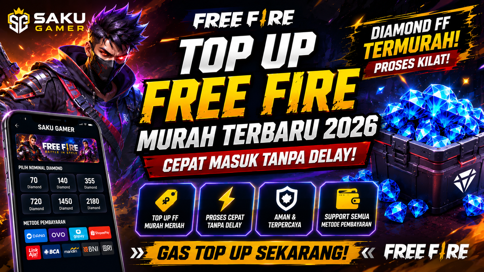 TOP UP FREE FIRE MURAH TERBARU 2026 โ CEPAT MASUK TANPA DELAY