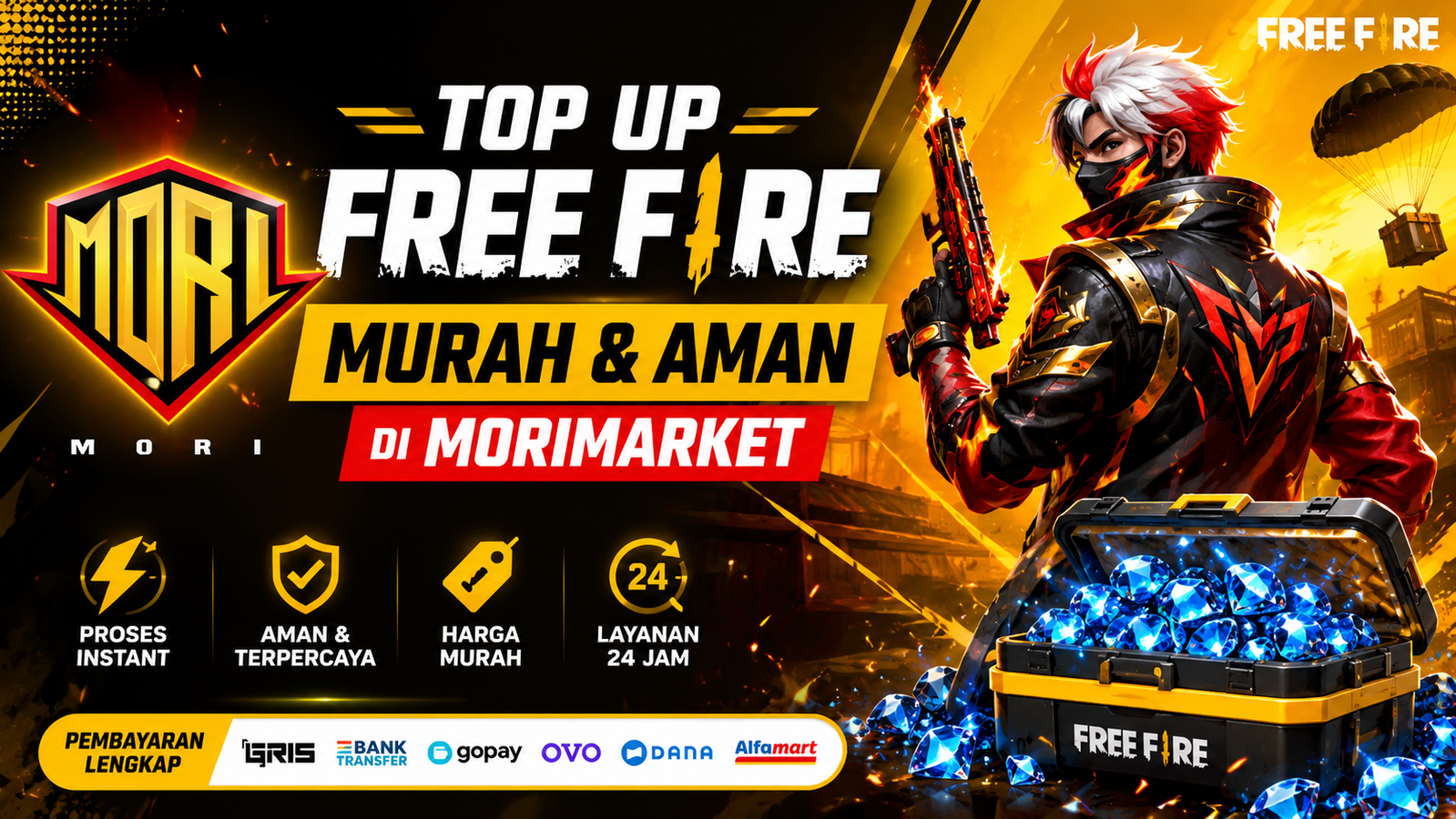 Top Up Free Fire Murah dan Aman di MORIMARKET