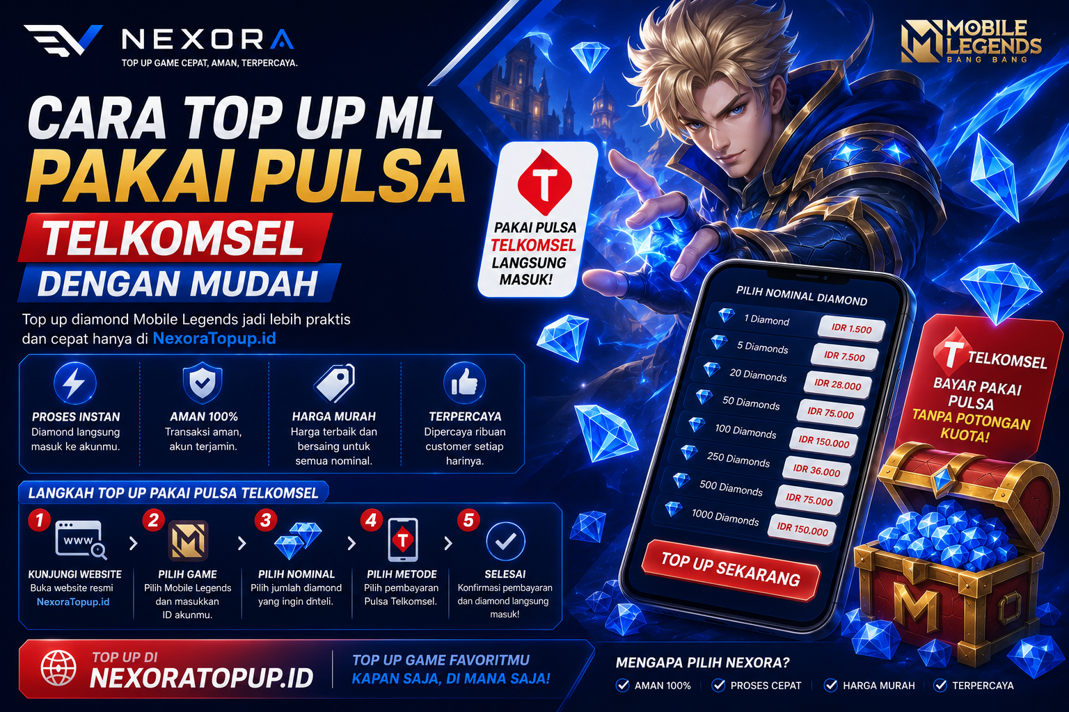 Cara Top Up ML Pakai Pulsa Telkomsel dengan Mudah