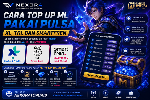 Cara Top Up ML Pakai Pulsa XL, Tri, dan Smartfren