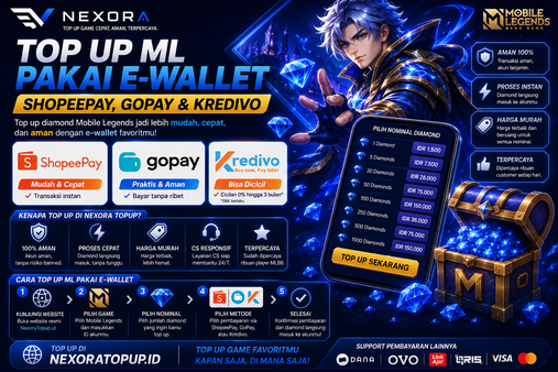 Top Up ML Pakai ShopeePay, GoPay, dan Kredivo