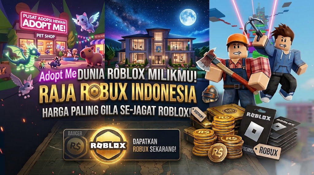 Dapatkan Robux dengan mudah untuk membeli item avatar, game pass, akses eksklusif, dan berbagai kebutuhan seru lainnya di Roblox. 🚀