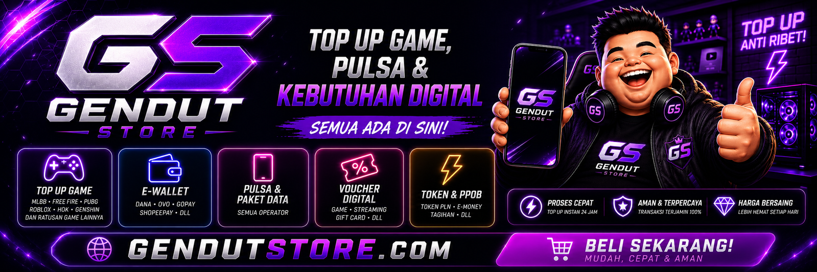 Top Up Game & Pulsa Tercepat โข Proses 5โ30 Detik