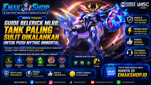 Guide Belerick MLBB 2026: Build, Emblem, Combo, dan Tips Push Mythic Immortal