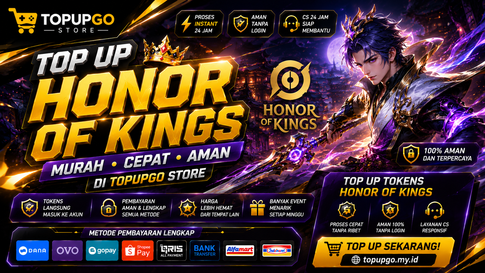 Cara Top Up Honor of Kings Murah, Cepat, dan Aman di TopupGo