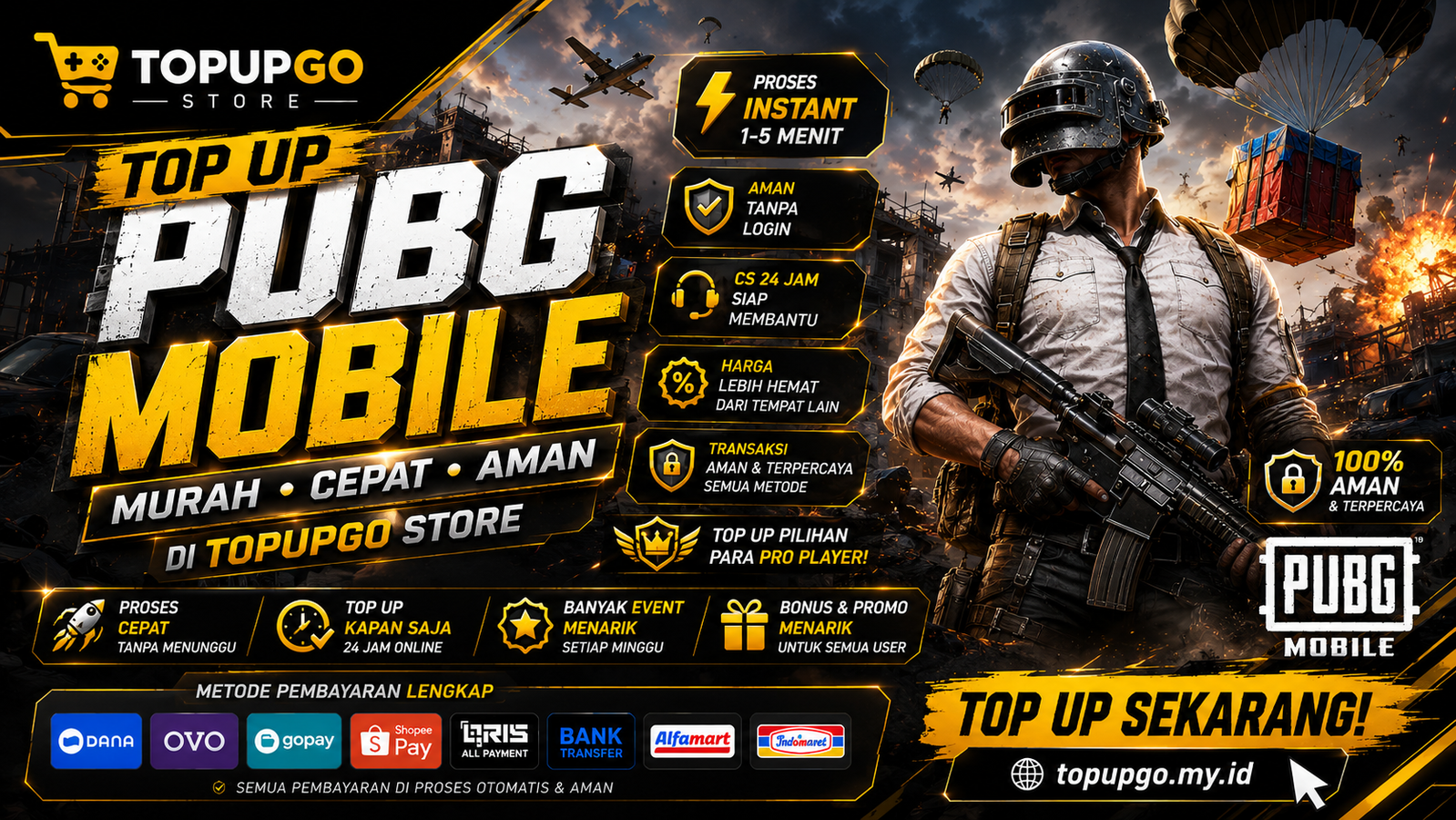 Cara Top Up PUBG Mobile Murah, Cepat, dan Aman di TopupGo