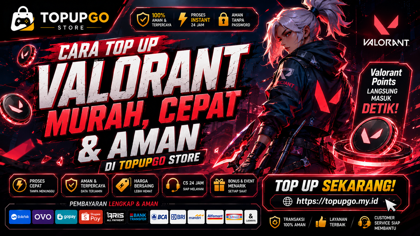 Cara Top Up Valorant Murah, Cepat, dan Aman di TopupGo Store