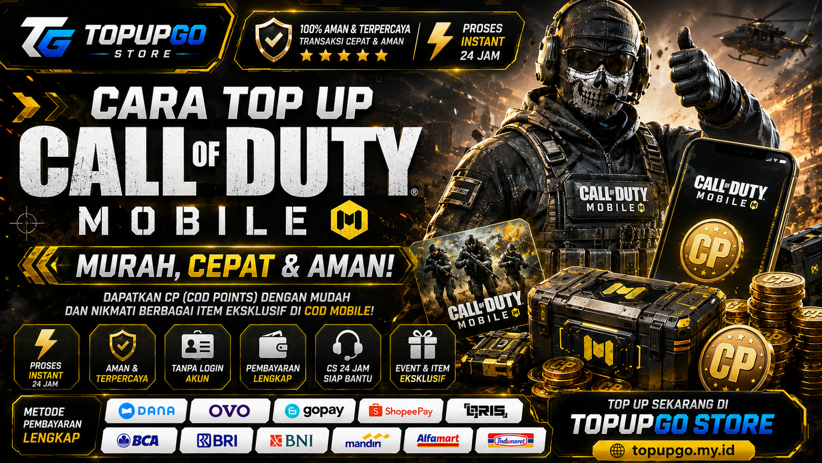 Cara Top Up Call of Duty Mobile Murah, Cepat, dan Aman di TopupGo Store