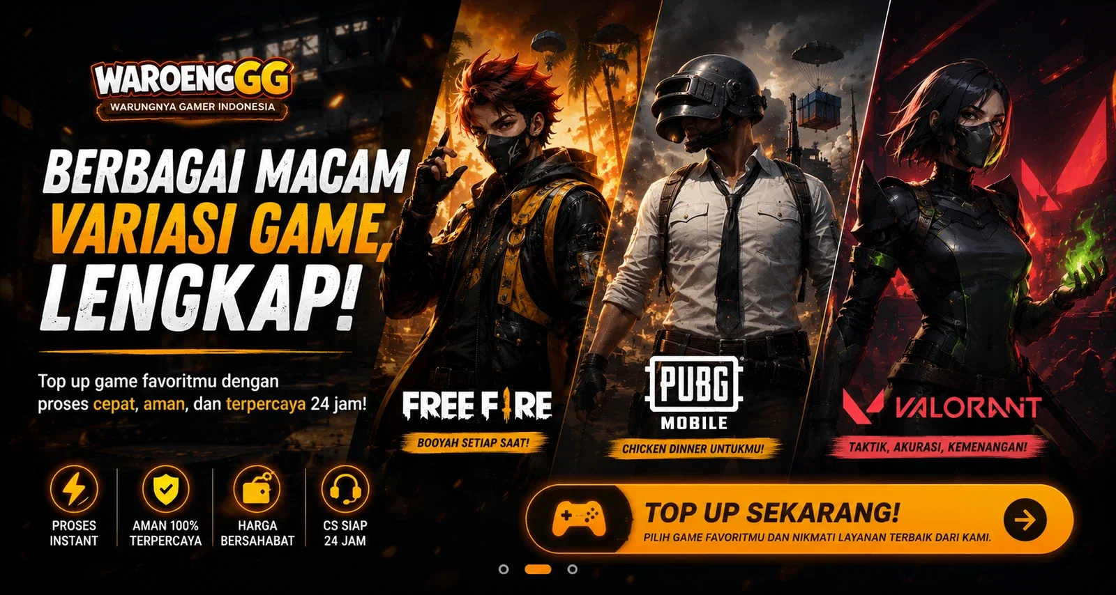 Berbagai variasi game, lengkap!