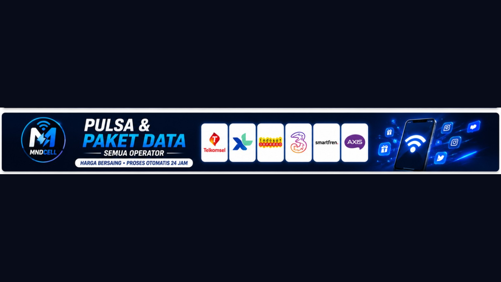 Pulsa & Paket Data Semua Operator – Proses Otomatis 24 Jam