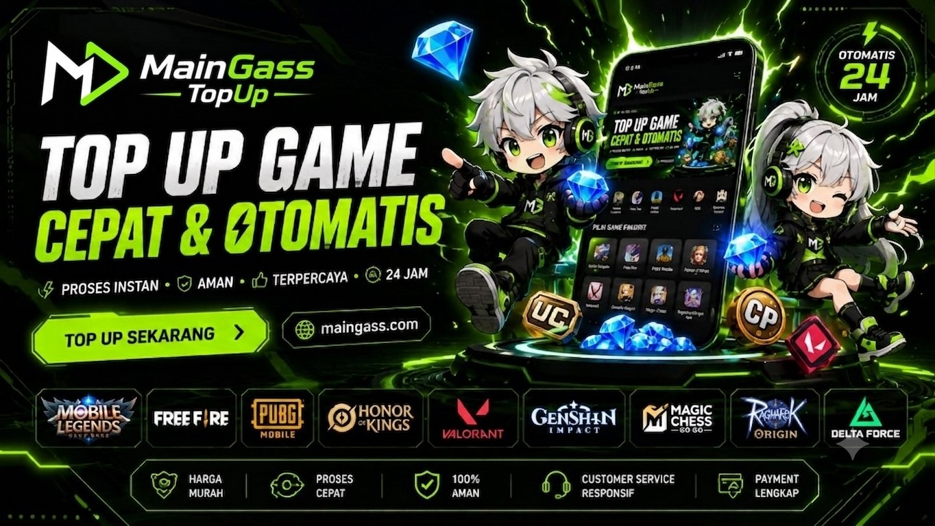 MainGass.com: Solusi Top Up Game Cepat, Aman, dan Otomatis 24 Jam