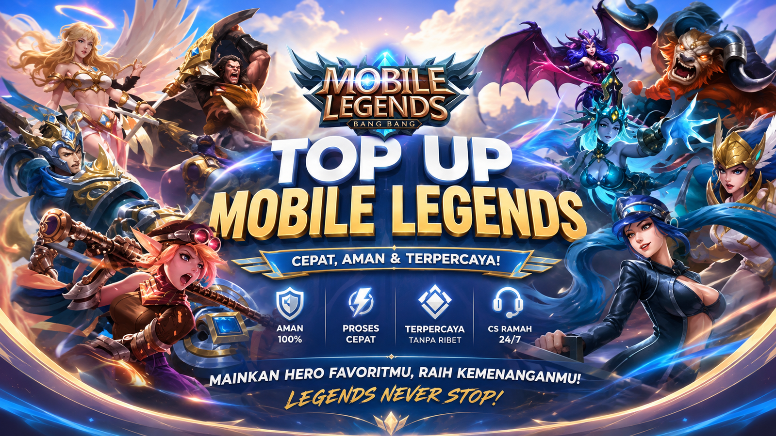 TOP UP MURAH DIAMOND MLBB HANYA DISINI!