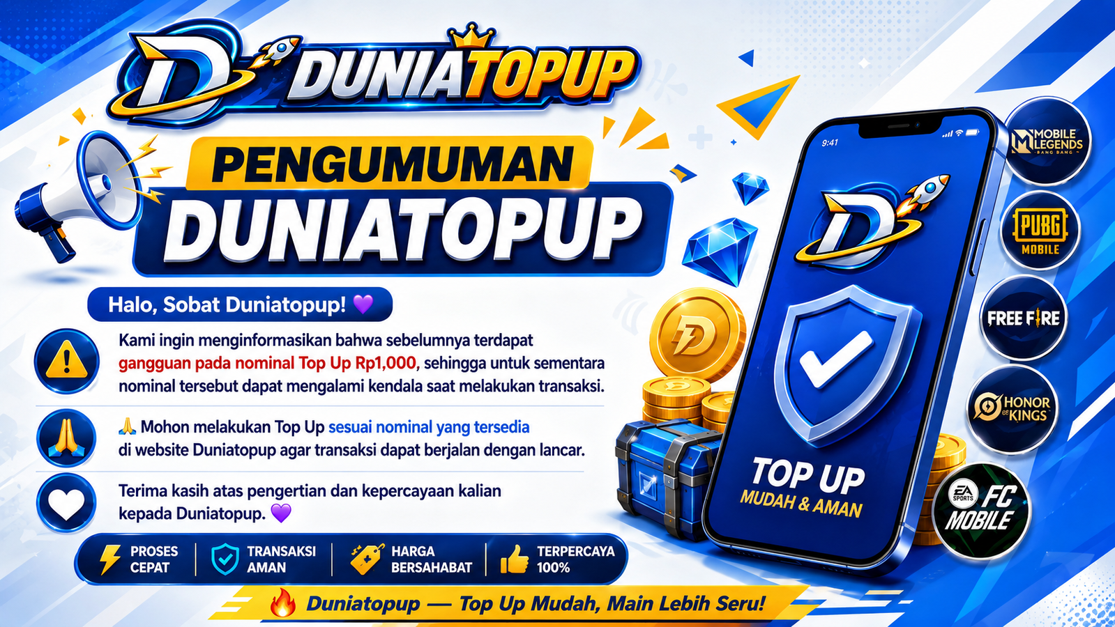 ๐ข PERHATIAN Nominal Top Up