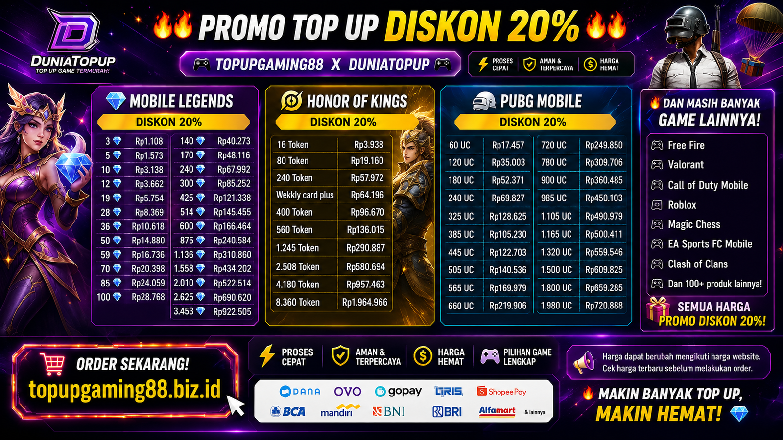 ๐ฅ PROMO TOP UP GAME MURAH & AMAN! ๐ฅ