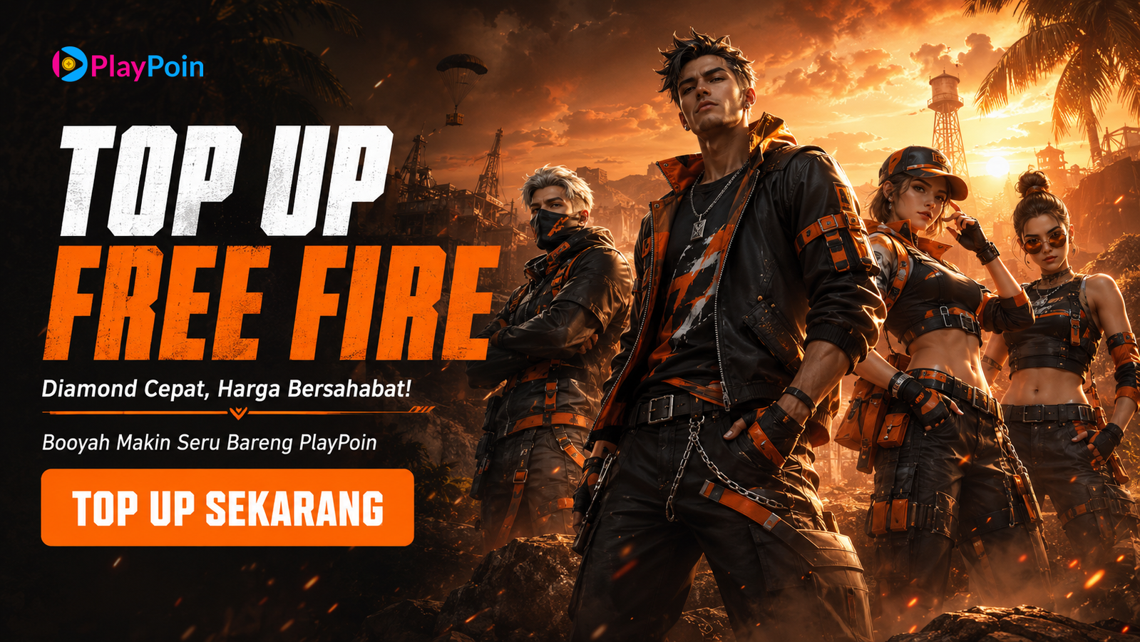 Top Up Free Fire — Diamond Cepat, Aman, dan Harga Bersahabat!