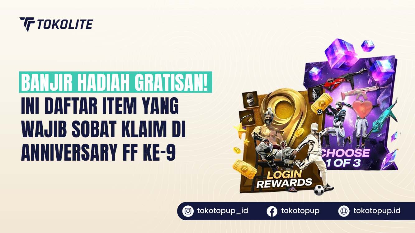 Banjir Hadiah Gratisan! Ini Daftar Item yang Wajib Sobat Klaim di Anniversary FF ke-9